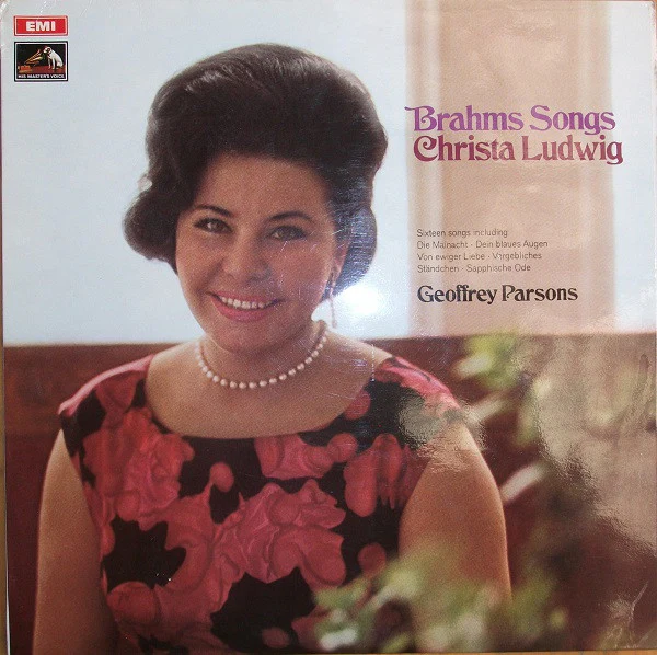 Johannes Brahms, Christa Ludwig, Geoffrey Parsons – Brahms Songs (E/VG+) – LP, UK 1970