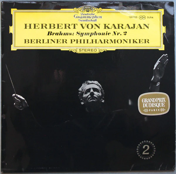 Johannes Brahms, Herbert von Karajan, Berliner Philharmoniker – Symphonie Nr. 2 (VG+/VG+) – LP, DE 1972
