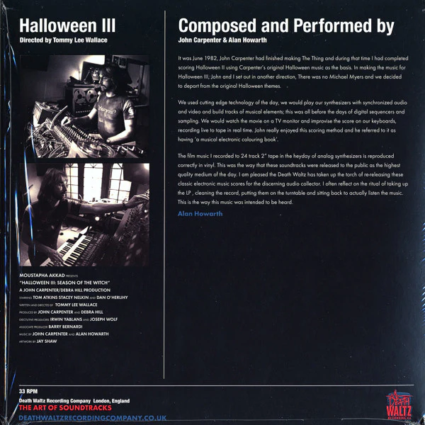 John Carpenter, Alan Howarth – Halloween III - Season Of The Witch (VG+/VG+) – LP, UK 2012 - Image 2