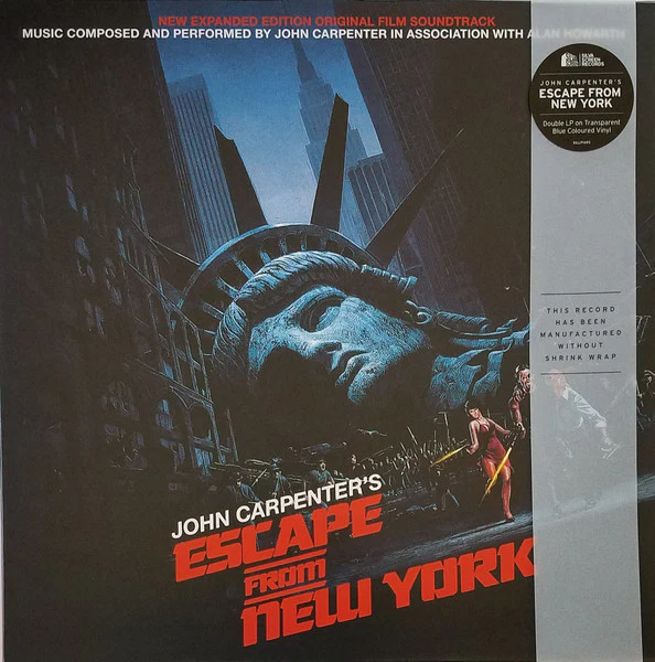 John Carpenter, Alan Howarth – John Carpenter's Escape From New York (New Expanded Edition Original Film Soundtrack) (VG/VG) – 2xLP, EU 2022