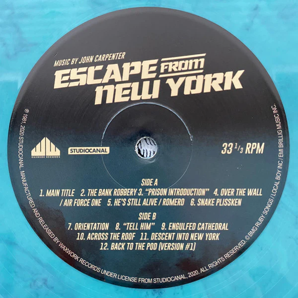 John Carpenter – Escape From New York (M/M) – 2xLP, US 2020 - Image 5