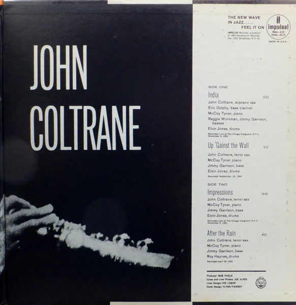 John Coltrane – Impressions (VG/VG+) – LP, US 1963 - Image 3