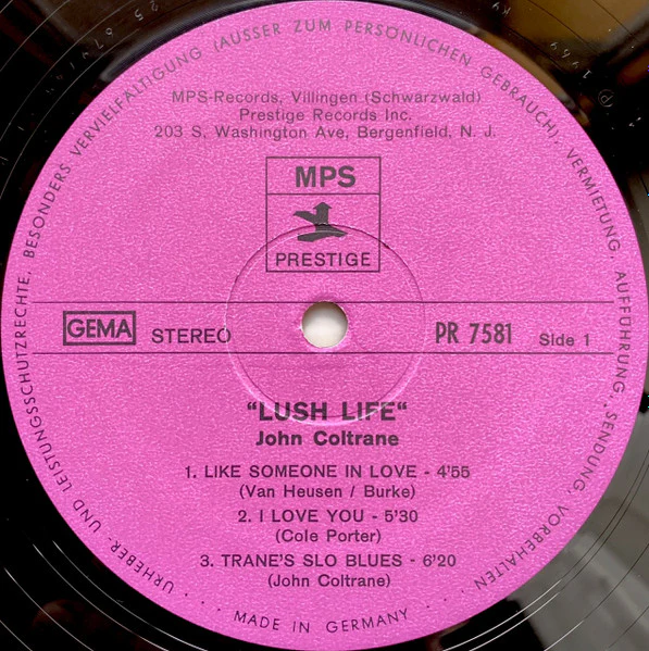 John Coltrane – Lush Life (E/VG+) – LP, DE 1969 - Image 3