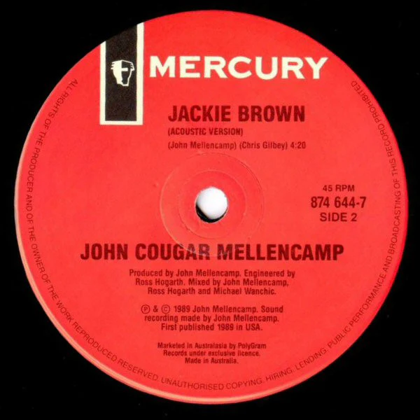 John Cougar Mellencamp – Jackie Brown (VG+/VG+) – 7", AU 1989 - Image 4