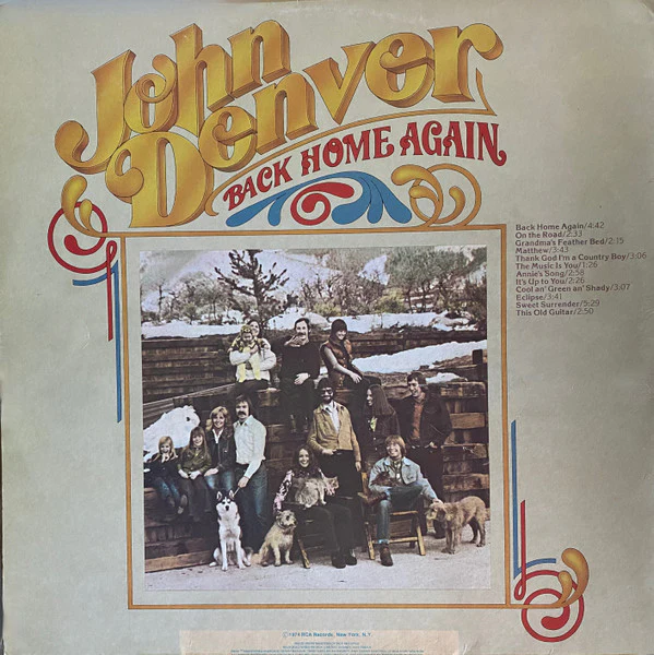 John Denver – Back Home Again (VG/VG+) – LP, AU 1974 - Image 2