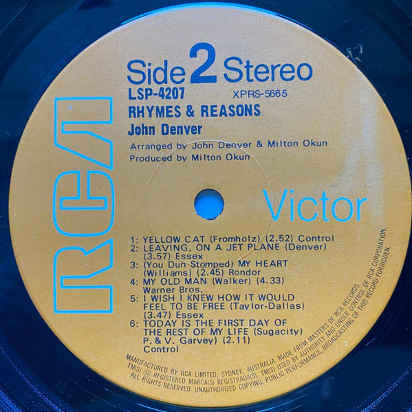 John Denver – Rhymes & Reasons (VG+/VG+) – LP, AU 1969 - Image 4