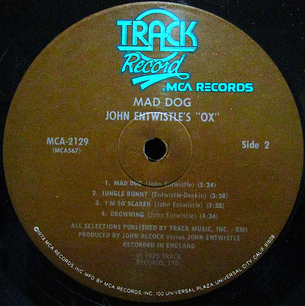 John Entwistle's Ox – Mad Dog (VG+/VG) – LP, US 1975 - Image 4
