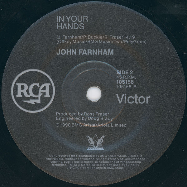 John Farnham – Chain Reaction (VG+/VG+) – 7", Australasia 1990 - Image 5