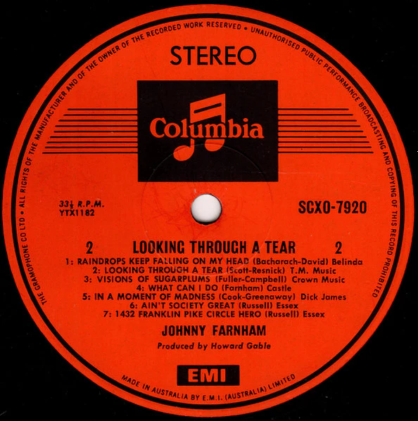 John Farnham – Looking Through A Tear (VG/VG+) – LP, AU 1970 - Image 4