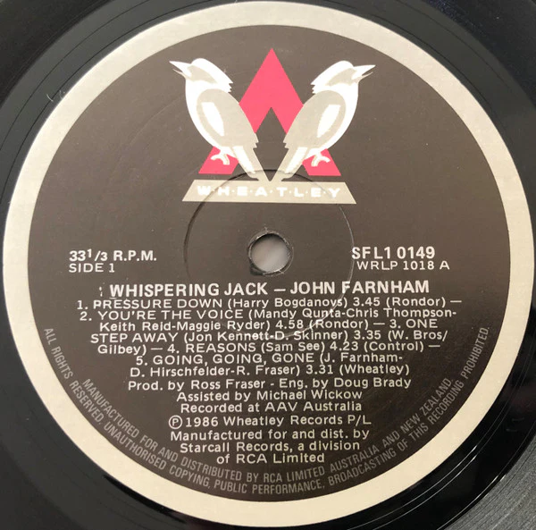 John Farnham – Whispering Jack (VG+/VG+) – LP, AU 1986 - Image 4