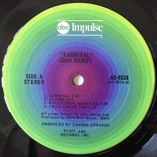 John Handy – Carnival (VG/G+) – LP, US 1977 - Image 3