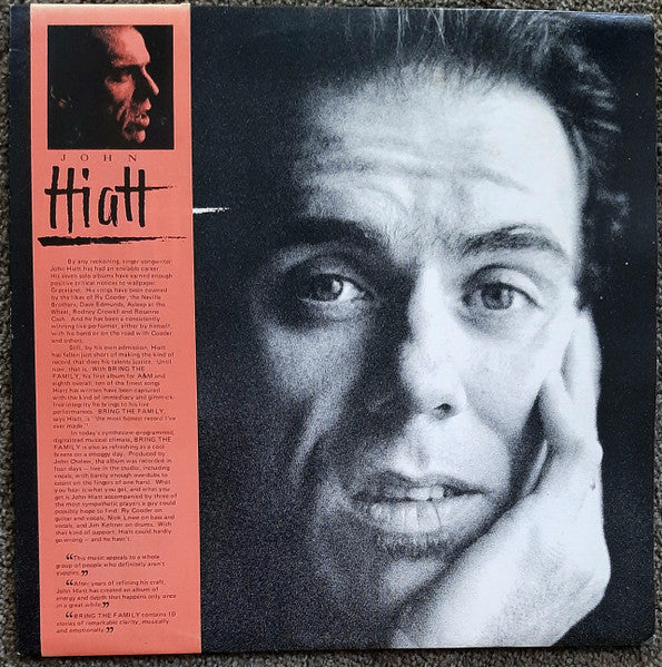 John Hiatt – Bring The Family (VG+/VG+) – LP, AU 1987 - Image 2