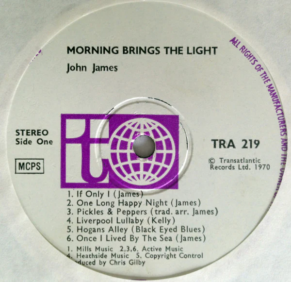 John James – Morning Brings The Light (VG+/VG) – LP, UK 1970 - Image 3