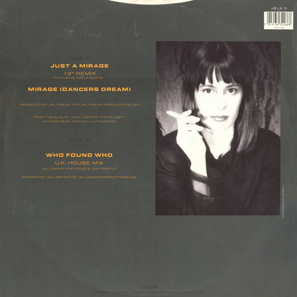 John "Jellybean" Benitez, Adele Bertei – Just A Mirage (VG+/VG+) – 12", UK 1988 - Image 2