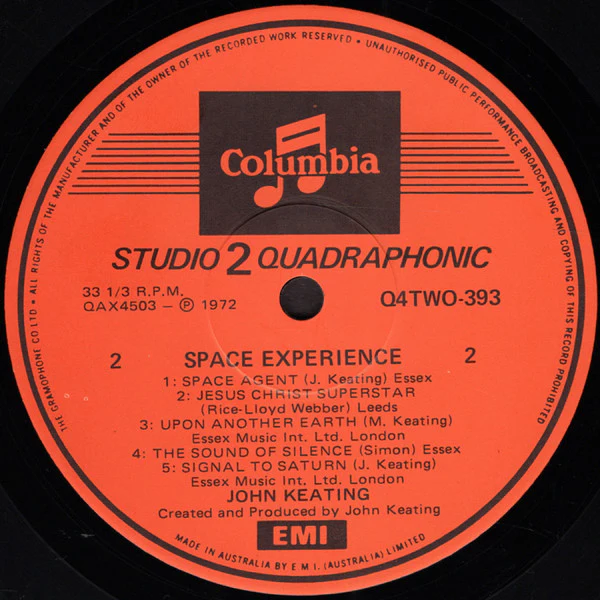 John Keating – Space Experience (VG+/VG+) – LP, AU 1972 - Image 4