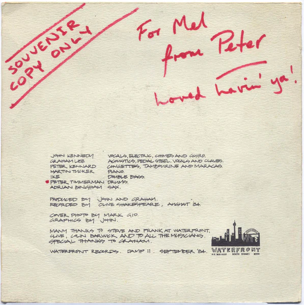 John Kennedy – Forget / The End Of The Affair (E/VG+) – 7", AU 1984 - Image 4