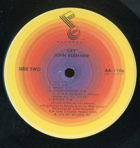 John Klemmer – Cry (VG+/VG+) – LP, US 1978 - Image 4
