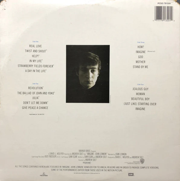 John Lennon – Imagine (Music From The Motion Picture) (VG/VG+) – 2xLP, AU 1988 - Image 2