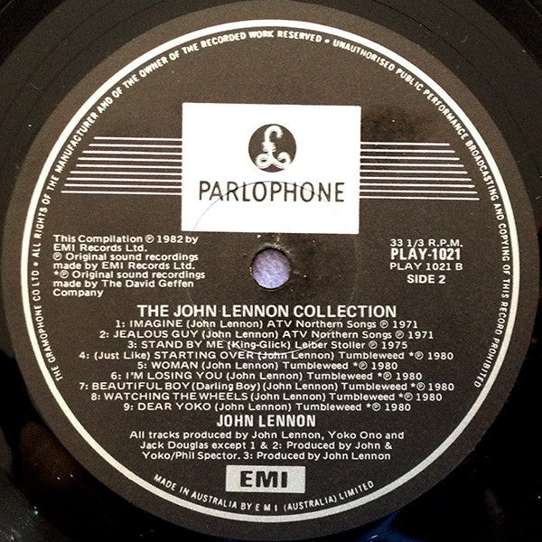 John Lennon – The John Lennon Collection (VG+/VG+) – LP, AU 1982 - Image 4