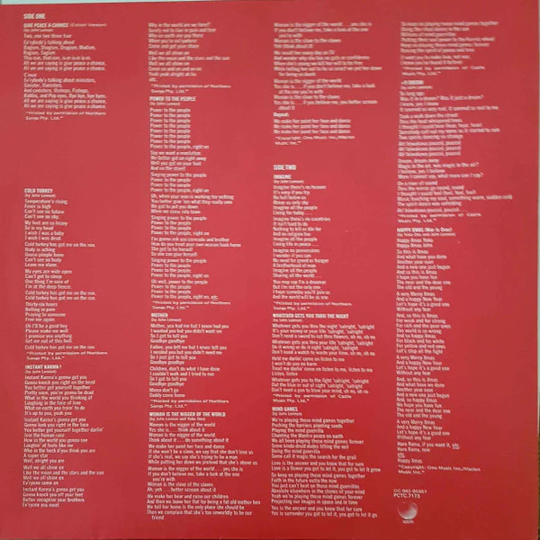 John Lennon, The Plastic Ono Band – Shaved Fish (VG/VG) – LP, AU 1975 - Image 3