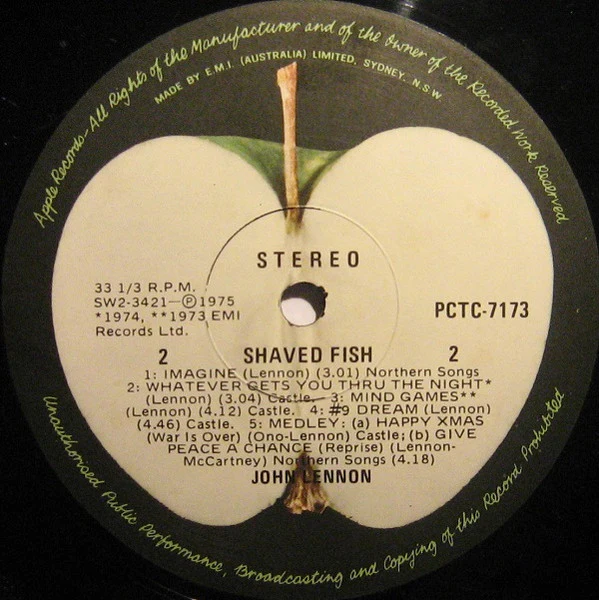 John Lennon, The Plastic Ono Band – Shaved Fish (VG/VG) – LP, AU 1975 - Image 6