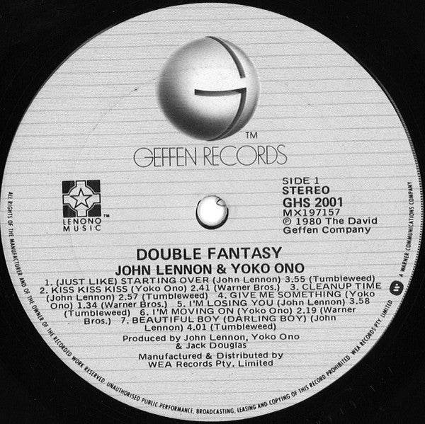 John Lennon & Yoko Ono – Double Fantasy (VG+/VG) – LP, AU 1980 - Image 3