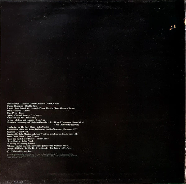 John Martyn – Solid Air (VG+/VG+) – LP, AU - Image 2