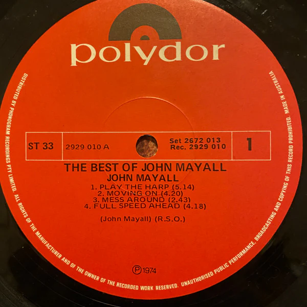 John Mayall – The Best Of John Mayall (VG/G+) – 2xLP, AU 1973 - Image 3