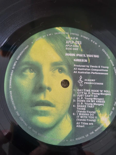 John Paul Young – Green (VG/VG) – LP, AU 1977 - Image 3