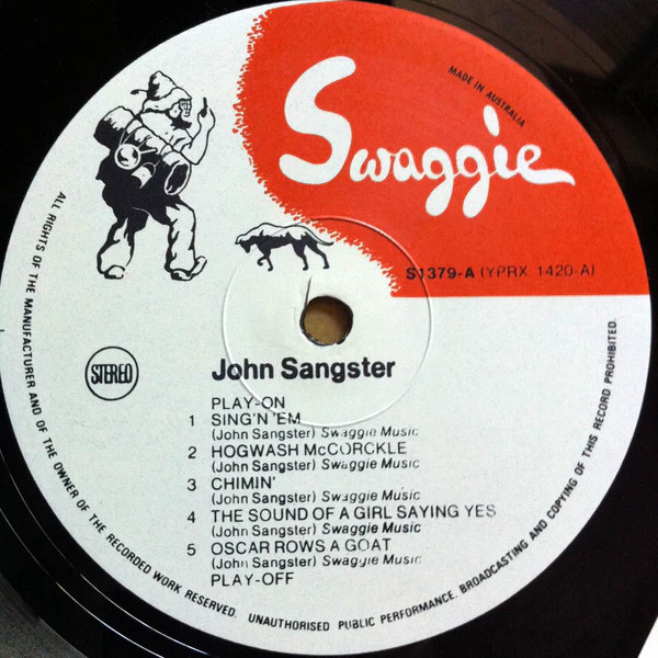 John Sangster – For Leon Bismarck Volume 1 (VG+/VG+) – LP, AU 1977 - Image 3