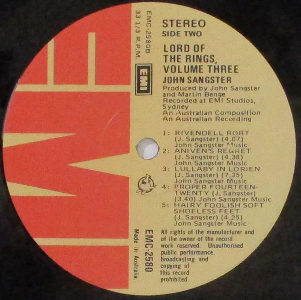 John Sangster – Lord Of The Rings Vol 3 (E/VG+) – 2xLP, AU 1977 - Image 6