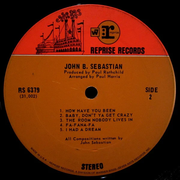 John Sebastian – John B. Sebastian (VG/VG+) – LP, US 1970 - Image 5
