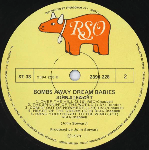 John Stewart – Bombs Away Dream Babies (VG+/VG+) – LP, AU 1979 - Image 4
