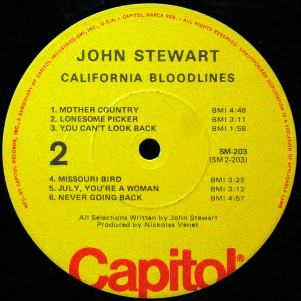 John Stewart – California Bloodlines (VG/VG+) – LP, US 1975 - Image 4