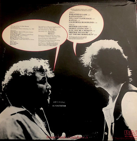 John Stewart – In Concert (VG/VG+) – LP, US 1980 - Image 2