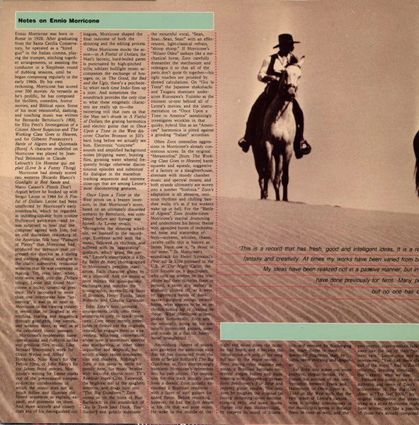 John Zorn, Ennio Morricone – The Big Gundown (VG+/VG+) – LP, US 1986 - Image 2