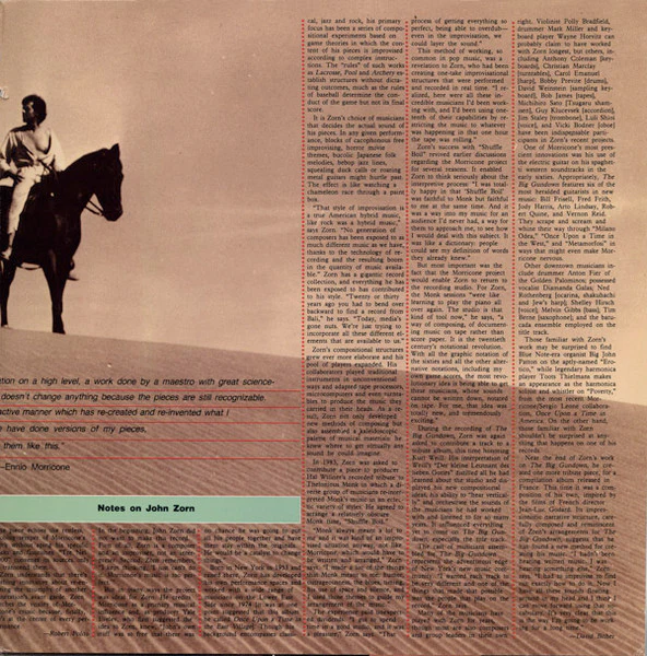 John Zorn, Ennio Morricone – The Big Gundown (VG+/VG+) – LP, US 1986 - Image 3