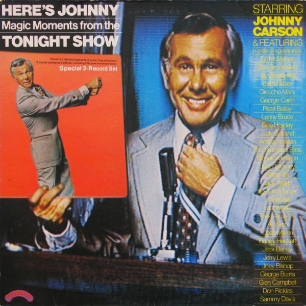 Johnny Carson – Here's Johnny.... Magic Moments From The Tonight Show (VG+/VG+) – 2xLP, US 1974