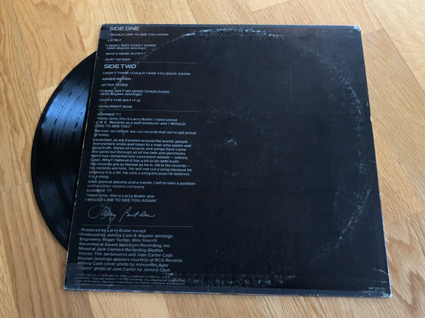Johnny Cash – I Would Like To See You Again (E/E) – LP, AU 1978 - Image 2