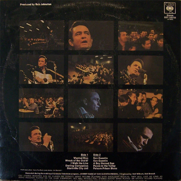 Johnny Cash – Johnny Cash At San Quentin (VG/VG) – LP, AU 1969 - Image 2