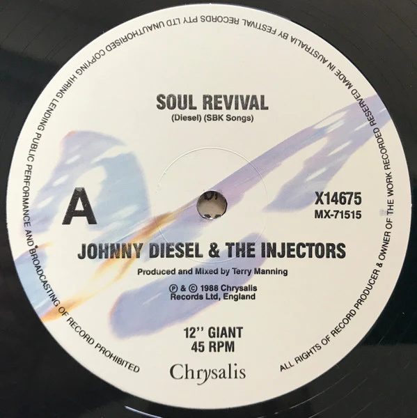 Johnny Diesel & The Injectors – Soul Revival (E/E) – 12", AU 1989 - Image 2