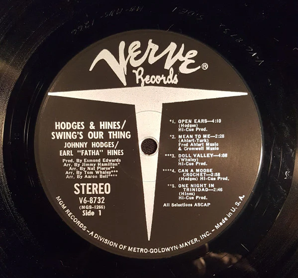 Johnny Hodges, Earl Hines – Swing's Our Thing (VG+/VG+) – LP, US 1968 - Image 5
