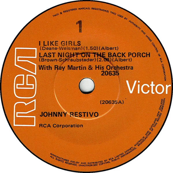 Johnny Restivo – Oh Johnny! (VG+/VG+) – 7", AU 1980 - Image 3