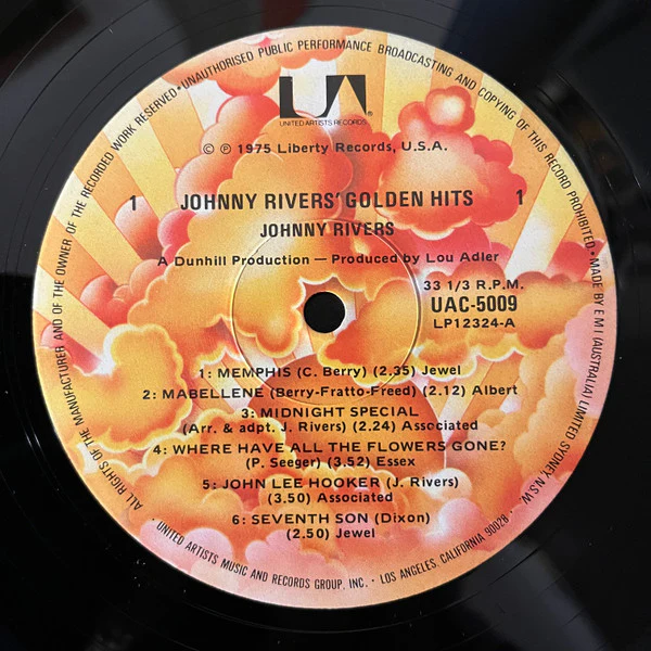 Johnny Rivers – Johnny Rivers' Golden Hits (VG+/VG+) – LP, AU - Image 3