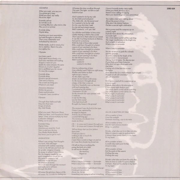 Jon Anderson – Animation (VG+/VG+) – LP, Australasia 1982 - Image 5