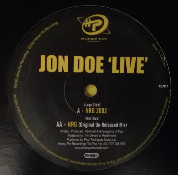 Jon Doe – Jon Doe 'Live' Sampler 1 (G+/VG) – 12", UK 2002 - Image 2