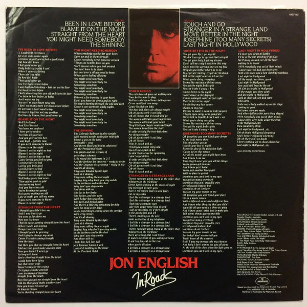Jon English – In Roads (VG+/VG) – LP, Australasia - Image 3