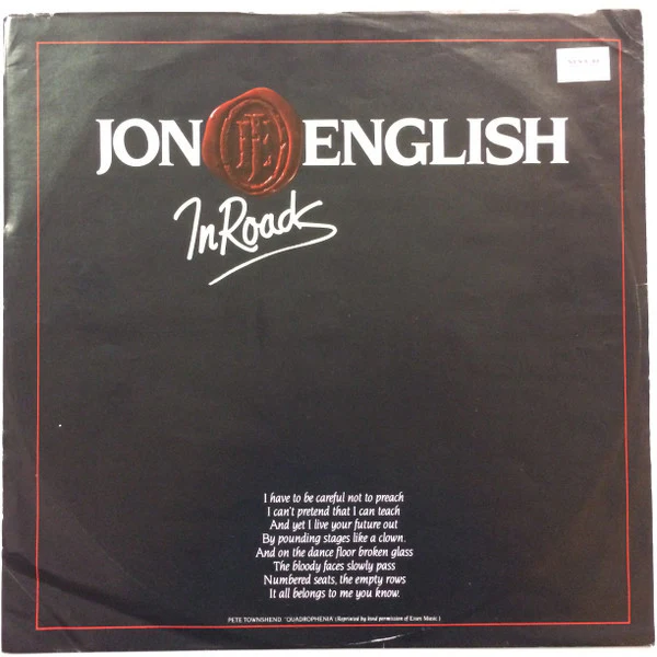 Jon English – In Roads (VG+/VG) – LP, Australasia - Image 4