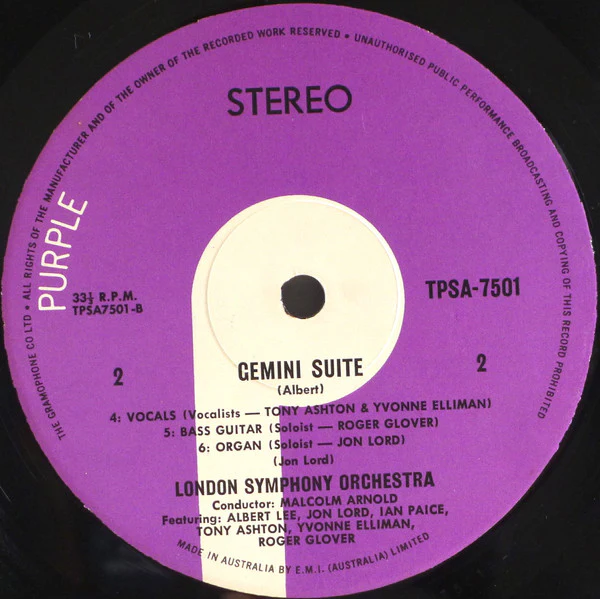 Jon Lord, London Symphony Orchestra – Gemini Suite (VG+/VG+) – LP, AU 1971 - Image 6