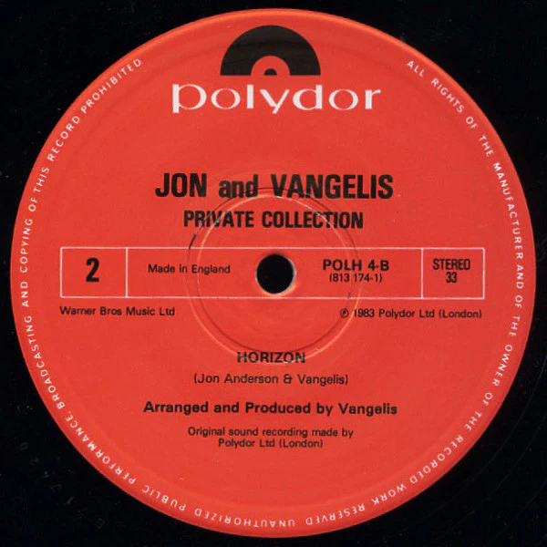 Jon & Vangelis – Private Collection (VG+/VG+) – LP, UK 1983 - Image 6